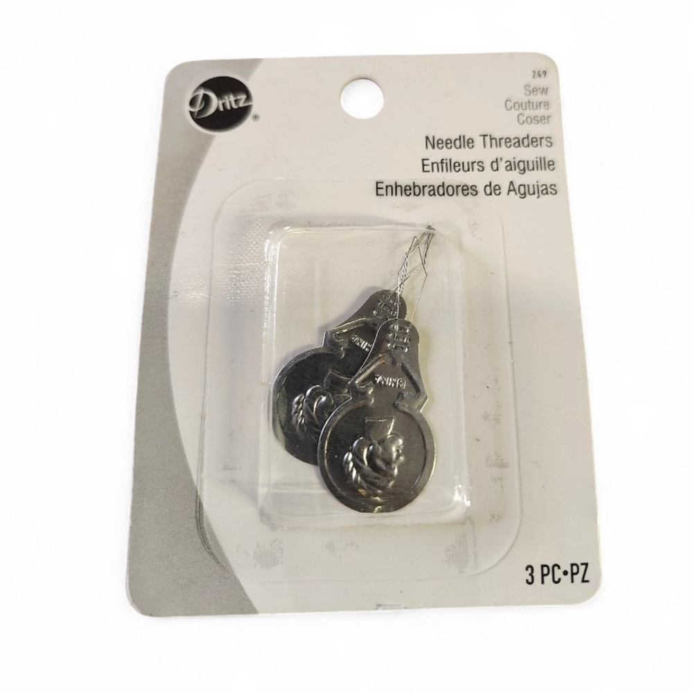 🔴5/$25🔴Dritz  Silver Needle Threaders NIP - 3 In Pack